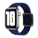 Black Buckle Silicone Watch Band For Apple Watch Series 7 45mm / 6&SE&5&4 44mm / 3&2&1 42mm(Midnight Blue)