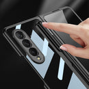 For Samsung Galaxy Z Fold3 5G GKK Integrated Electroplating + Glass Phone Case with Pen Slot(Silver)