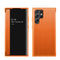 For Samsung Galaxy S22 Ultra 5G Window View Leather Phone Case(Orange)