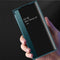 For Samsung Galaxy S22 Ultra 5G Window View Leather Phone Case(Black)