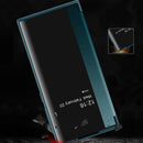 For Samsung Galaxy S22 Ultra 5G Window View Leather Phone Case(Green)