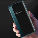 For Samsung Galaxy S22 Ultra 5G Window View Leather Phone Case(Green)