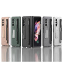 For Samsung Galaxy Z Fold3 5G GKK Ultra-thin PC Phone Flip Case with Holder & Pen Slot(Black)