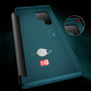 For Samsung Galaxy S22 Ultra 5G Crocodile Texture Window View Leather Phone Case(Brown)