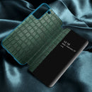 For Samsung Galaxy S22 5G Crocodile Texture Window View Leather Phone Case(Black)