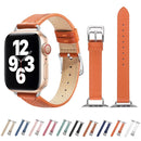 14mm Cowhide Leather Watch Band For Apple Watch Series 7 45mm/6&SE&5&4 44mm/3&2&1 42mm(Apricot)