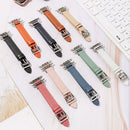 14mm Cowhide Leather Watch Band For Apple Watch Series 7 45mm/6&SE&5&4 44mm/3&2&1 42mm(Apricot)