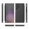For Samsung Galaxy S22 Ultra 5G Carbon Fiber View Time Leather Phone Case(Black)