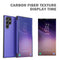 For Samsung Galaxy S22 Ultra 5G Carbon Fiber View Time Leather Phone Case(Black)