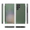 For Samsung Galaxy S22 Ultra 5G Carbon Fiber View Time Leather Phone Case(Green)