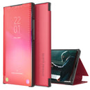 For Xiaomi Redmi Note 11 5G Carbon Fiber View Time Leather Phone Case(Red)