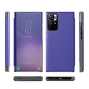 For Xiaomi Redmi Note 11 5G Carbon Fiber View Time Leather Phone Case(Blue)