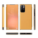 For Xiaomi Redmi Note 11 5G Carbon Fiber View Time Leather Phone Case(Yellow)