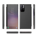 For Xiaomi Redmi Note 11 5G Carbon Fiber View Time Leather Phone Case(Black)