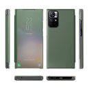 For Xiaomi Redmi Note 11 5G Carbon Fiber View Time Leather Phone Case(Green)