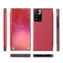 For Xiaomi Redmi Note 11 Pro 5G Carbon Fiber View Time Leather Phone Case(Red)