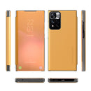 For Xiaomi Redmi Note 11 Pro 5G Carbon Fiber View Time Leather Phone Case(Yellow)