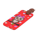 For iPhone 6 Plus Shockproof Cartoon TPU Protective Case(Red Owl)