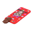 For iPhone 6 Plus Shockproof Cartoon TPU Protective Case(Red Owl)