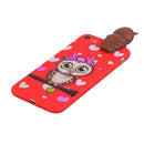 For iPhone 7 / 8 Shockproof Cartoon TPU Protective Case(Red Owl)