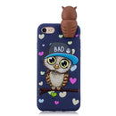 For iPhone 7 / 8 Shockproof Cartoon TPU Protective Case(Blue Owl)