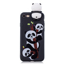 For iPhone 7 / 8 Shockproof Cartoon TPU Protective Case(Three Pandas)