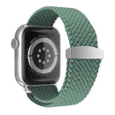 Nylon Braid Watch Band For Apple Watch Series 7 45mm / 6&SE&5&4 44mm / 3&2&1 42mm(Dark Olive Green)