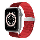 Nylon Braid Watch Band For Apple Watch Series 7 45mm / 6&SE&5&4 44mm / 3&2&1 42mm(Red)