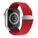 Nylon Braid Watch Band For Apple Watch Series 7 45mm / 6&SE&5&4 44mm / 3&2&1 42mm(Red)