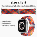 Nylon Braid Watch Band For Apple Watch Series 7 45mm / 6&SE&5&4 44mm / 3&2&1 42mm(Colorful Pink)