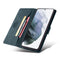 For Samsung Galaxy S22+ 5G TAOKKIM Calf Texture Leather Phone Case(Blue)