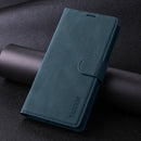 For Samsung Galaxy S22+ 5G TAOKKIM Calf Texture Leather Phone Case(Blue)