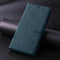 For Samsung Galaxy S22+ 5G TAOKKIM Calf Texture Leather Phone Case(Blue)