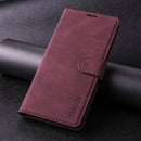 For Samsung Galaxy S22+ 5G TAOKKIM Calf Texture Leather Phone Case(Red)