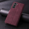 For Samsung Galaxy S22+ 5G TAOKKIM Calf Texture Leather Phone Case(Red)