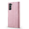 For Samsung Galaxy S22+ 5G TAOKKIM Calf Texture Leather Phone Case(Pink)