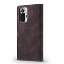 For Xiaomi Redmi Note 11 Pro / Note 11 Pro Max TAOKKIM Calf Texture Leather Phone Case(Coffee)