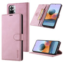 For Xiaomi Redmi Note 11 Pro / Note 11 Pro Max TAOKKIM Calf Texture Leather Phone Case(Pink)