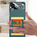 For Samsung Galaxy Z Flip3 5G GKK Ultra-thin Full Coverage Phone Flip Case with Wristband(Black)