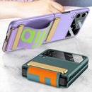 For Samsung Galaxy Z Flip3 5G GKK Ultra-thin Full Coverage Phone Flip Case with Wristband(Black)