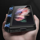 For Samsung Galaxy Z Fold3 5G GKK Magnetic Full Coverage Phone Flip Case with Holder(Black)