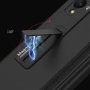 For Samsung Galaxy Z Fold3 5G GKK Magnetic Full Coverage Phone Flip Case with Holder(Black)