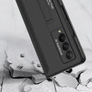 For Samsung Galaxy Z Fold3 5G GKK Magnetic Full Coverage Phone Flip Case with Holder(Black)