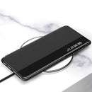 For Samsung Galaxy S22 Ultra 5G Window View Leather Phone Case(Black)