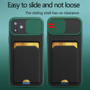 Sliding Camshield Card TPU+PC Case For iPhone 13 Pro(Sky Blue)