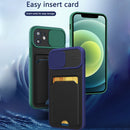 Sliding Camshield Card TPU+PC Case For iPhone 12 Pro Max(Red)