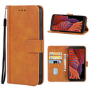 Leather Phone Case For Samsung Galaxy Xcover 5(Brown)