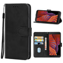 Leather Phone Case For Samsung Galaxy Xcover 5(Black)