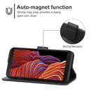Leather Phone Case For Samsung Galaxy Xcover 5(Black)