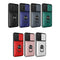 For Samsung Galaxy S21 FE 5G Camera Cover Phone Case with Card Slot & Holder(Black)